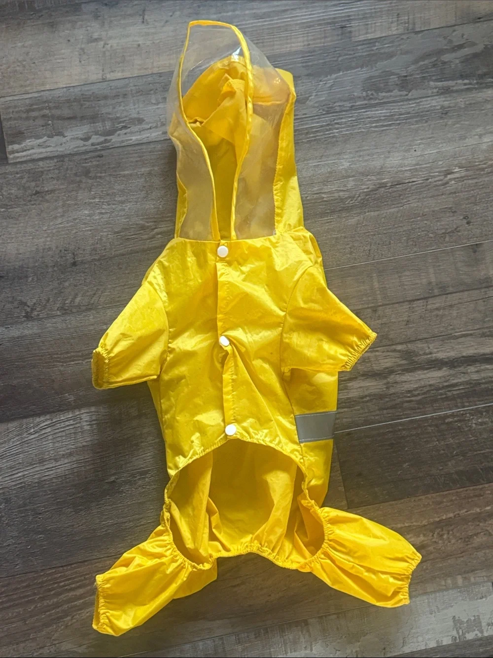 Yellow Waterproof Dog Raincoat with Hood